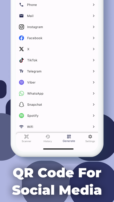 Screenshot illustrating: Generate QR Codes for Social Media
